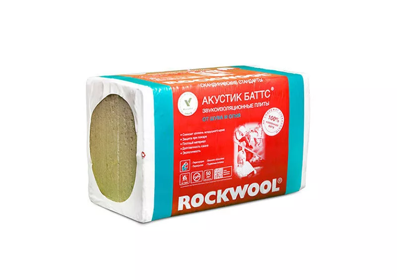 Звукопоглощающие плиты Rockwool Акустик Баттс 1000х600х50 мм